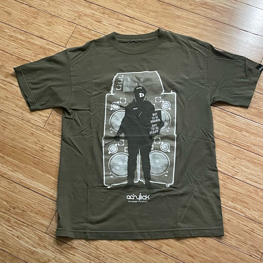 Acyrlick Police Speakers T-Shirt streetwear hypebeast y2k